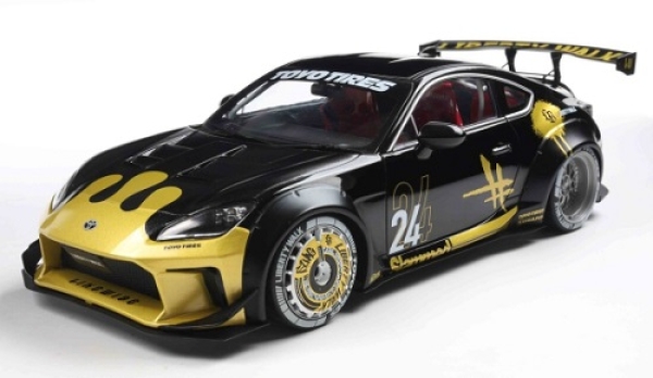 421186554 Toyota GR86 LBWK Body Kit 2024 black / gold 1:18